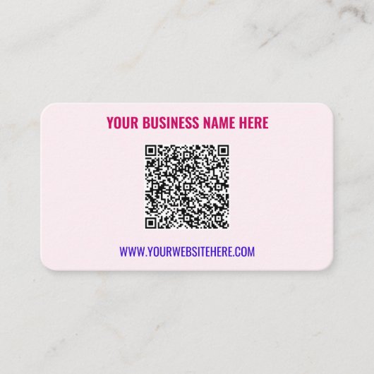 Ihre QR-Code-Textinformation Werbegeschenkkarte Visitenkarte (Vorderseite)