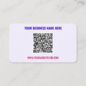 Ihre QR-Code-Textinformation Werbegeschenkkarte Visitenkarte (Rückseite)