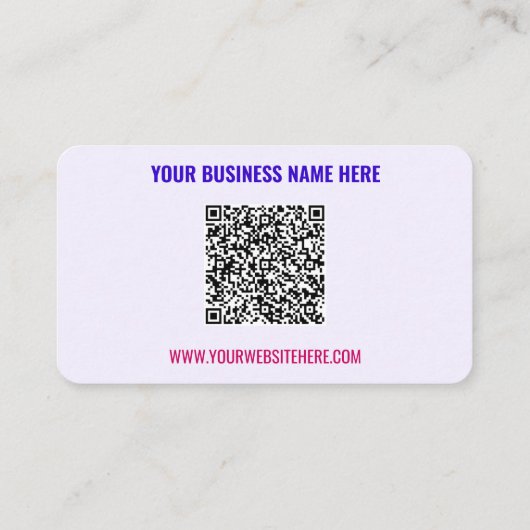 Ihre QR-Code-Textinformation Werbegeschenkkarte Visitenkarte (Rückseite)