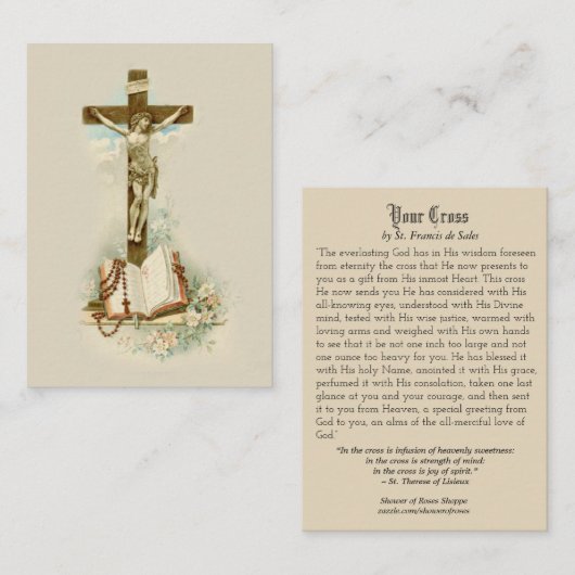 Ihre Querheilige Karte st Francis de Sales Quote (Vorne/Hinten)