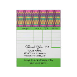 Ihre Rechnung Notizblock