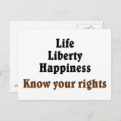 Ihre Rechte kennen Postkarte (Vorne/Hinten)