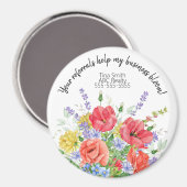 Ihre Referenzen helfen meinem Business Bloom-Marke Magnet (Vorderseite/Rückseite)