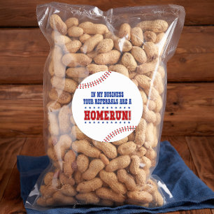 Ihre Referenzen sind ein Homerun Baseball Pop von Runder Aufkleber