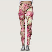 Ihre rosa Rosen Leggings (Vorderseite)