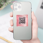 Ihre Rose für den benutzerdefinierten QR-Code Gold Aufkleber (Telefon)