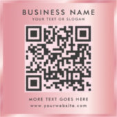 Ihre Rose für den benutzerdefinierten QR-Code Gold Aufkleber (Vorderseite)