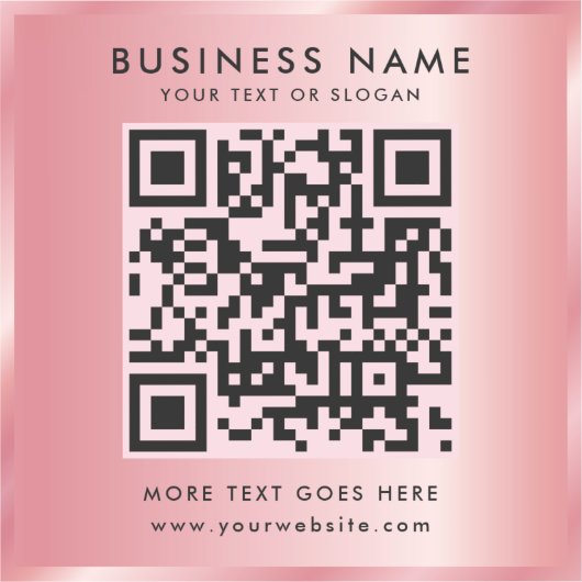 Ihre Rose für den benutzerdefinierten QR-Code Gold Aufkleber (Vorderseite)