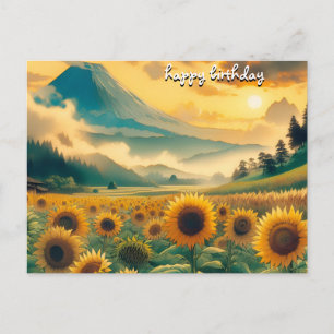 Ihre Rose Vintag Retro-Happy Geburtstagsblumen Postkarte