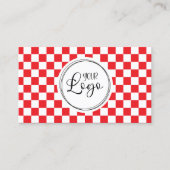 Ihre Rote und Weiße Tafel mit Ihrem Logo Visitenkarte (Vorderseite)