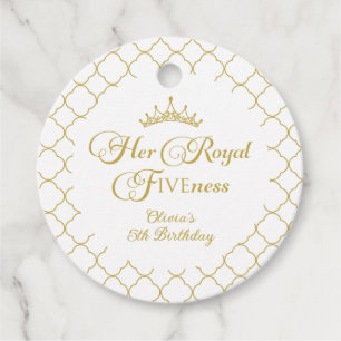 Ihre Royal Fivity Gold Princess 5. Geburtstag Geschenkanhänger