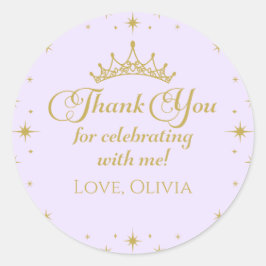 Ihre Royal Fivity Gold Princess 5. Geburtstag Runder Aufkleber