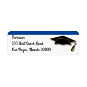 Ihre Schule Farbe Graduation Cap Monogram Blue (Vorne)