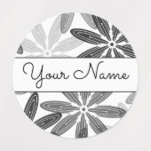 Ihre Schwarz-Weiß-Hand Etiketten (Design 2)