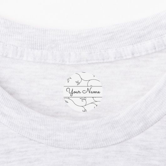 Ihre Schwarz-Weiß-Hand Etiketten (Befestigt)