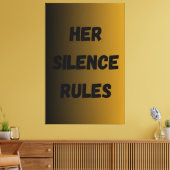 Ihre Schweigeregeln - Stärkung der Minimalistische Leinwanddruck (Insitu (Wohnzimmer))