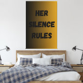 Ihre Schweigeregeln - Stärkung der Minimalistische Leinwanddruck (Insitu (Schlafzimmer))