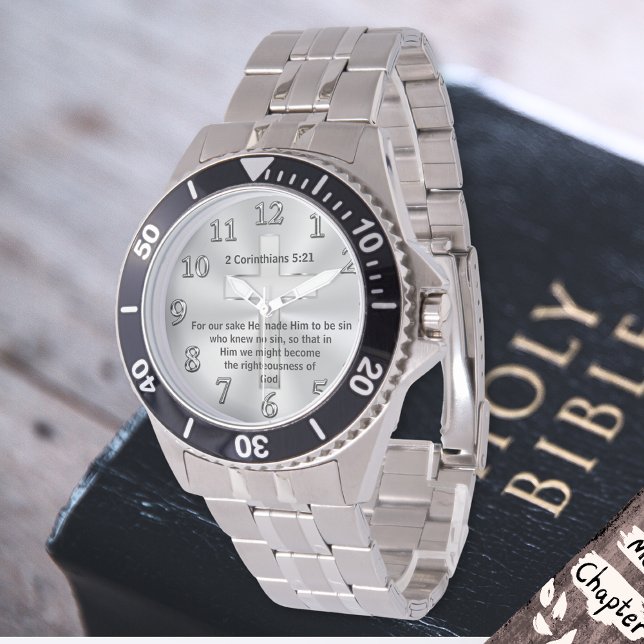 IHRE SCRIPTURE-Christliche Uhr für Männer oder Fra (Bible Verse Wrist Watch. Gifts for Christian Men, and women. Birthday gift for pastor. Pastor Watch.)