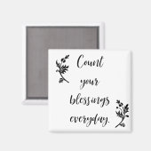 Ihre Segnungen täglich zählen Magnet (Vorderseite/Rückseite)