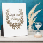 Ihre Segnungen Vintage Typografie zählen Fotoplatte (Seite)