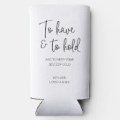 Ihre Seltzer-kalte Hochzeit Behalten und zu halten Selters Dosenkühler (Rückseite)