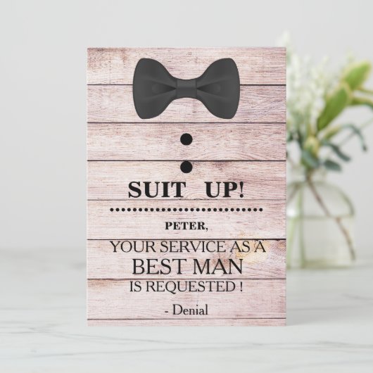 Ihre Serviceanforderung als Trauzeuge Einladung (Stehend Vorderseite)