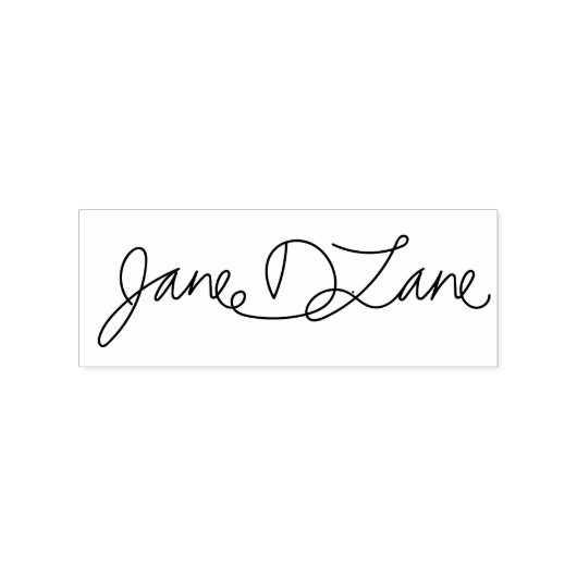 Ihre Signatur-Kautschuk-Briefmarke Gummistempel (Prägung)