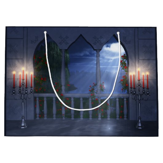 Ihre Silberne Mantle-Geschenktasche Große Geschenktüte (Vorderseite)