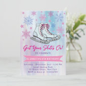 Ihre Skate auf Eis-Skaten-Party Einladung (Stehend Vorderseite)
