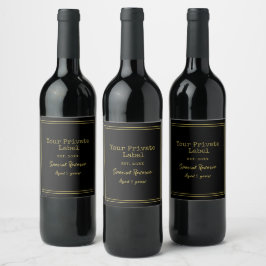Ihre Sonderreserve für das Private Label Black and Weinetikett