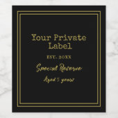 Ihre Sonderreserve für das Private Label Black and Weinetikett (Einzelnes Label)
