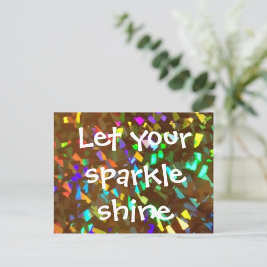 Ihre Sparkle-Shine-Postkarte gelassen Postkarte (Stehend Vorderseite)