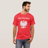 Ihre Stadt hier Custom Polish Adlerhemd T-Shirt (Vorne ganz)