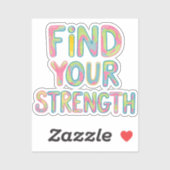 Ihre Stärke finden Aufkleber (Blatt)