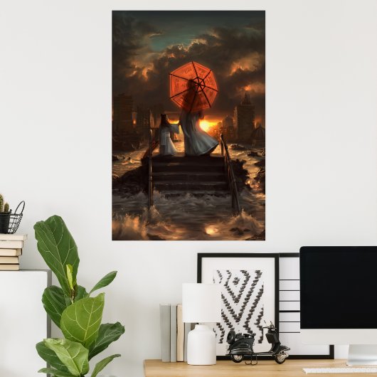 Ihre stille Silhouette Poster (Heimbüro)