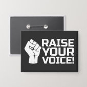 Ihre Stimme erheben 1 w Button (Vorderseite/Rückseite)