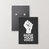 Ihre Stimme erheben 1 w Button (Vorderseite/Rückseite)