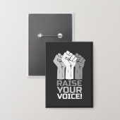 Ihre Stimme erheben 3 Button (Vorderseite/Rückseite)