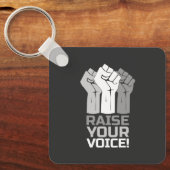Ihre Stimme erheben 3 Schlüsselanhänger (Vorderseite)