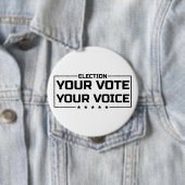 Ihre Stimme Ihr schwarzer Schriftart Button (Beispiel)