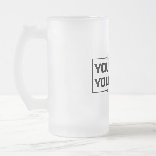 Ihre Stimme Ihr schwarzer Schriftart Mattglas Bierglas (Links)