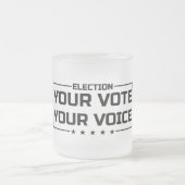 Ihre Stimme Ihr schwarzer Schriftart Mattglastasse (Mittel)