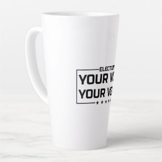 Ihre Stimme Ihr schwarzer Schriftart Milchtasse