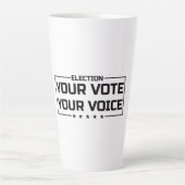 Ihre Stimme Ihr schwarzer Schriftart Milchtasse (Vorderseite)