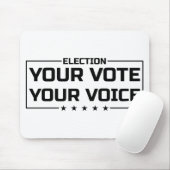 Ihre Stimme Ihr schwarzer Schriftart Mousepad (Mit Mouse)