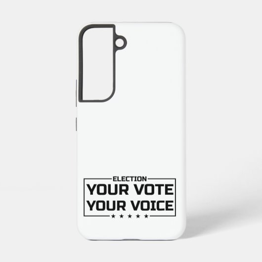 Ihre Stimme Ihr schwarzer Schriftart Samsung Galaxy Hülle (Rückseite)