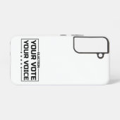 Ihre Stimme Ihr schwarzer Schriftart Samsung Galaxy Hülle (Rückseite (Horizontal))