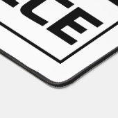 Ihre Stimme Ihr schwarzer Schriftart Schreibtischunterlage (Ecke)