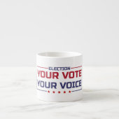 Ihre Stimme Ihr stimmfarbener Schriftart Espressotasse (Vorderseite)