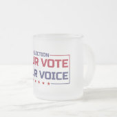 Ihre Stimme Ihr stimmfarbener Schriftart Mattglastasse (VorderseiteRechts)